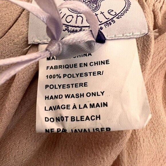 Muche Muchette Women's Pink Flowy Peasant Blouse Tassel Boho Shirt Top OS NWT - Picture 12 of 12